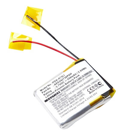 Ultralast GPS Battery - Golf Buddy CT2, DSC-CT2-100, AEE542730P6H PDA-473LI